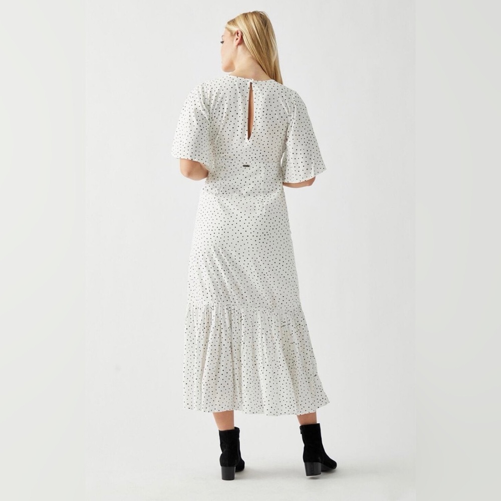 Billabong Kiss the Rain 
White & Black Polka Dot 
Maxi Boho Dress
Size Medium - Picture 4 of 9